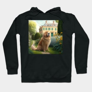 Golde Retriever in French Garden Hoodie